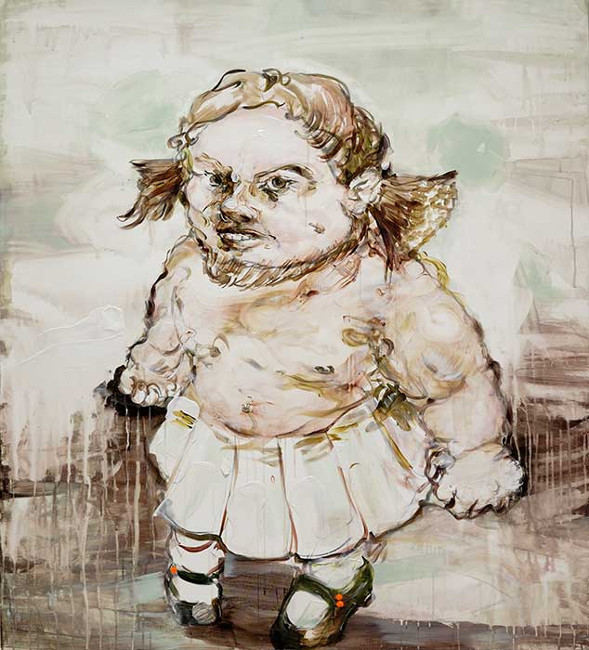 Bartmädchen, 155 x 140 cm, 2008