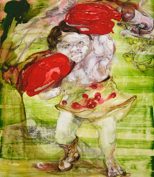 Gegen die Uebermacht der Nasen, 160 x 140 cm, 2009