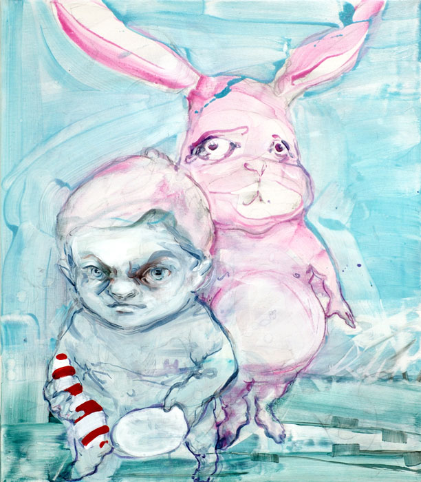 Rosa Hase, 2015, 80x70 cm